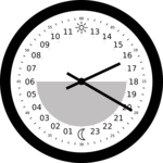 24h analog clock version 2.1
